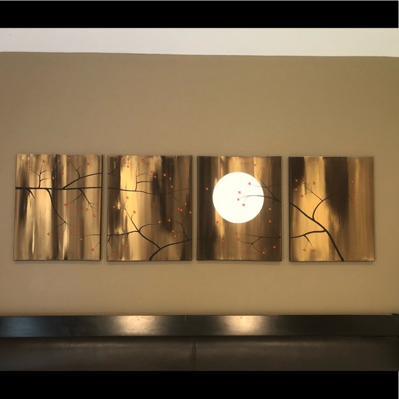 4 canvases in 1 painting - Picture 1 of 4